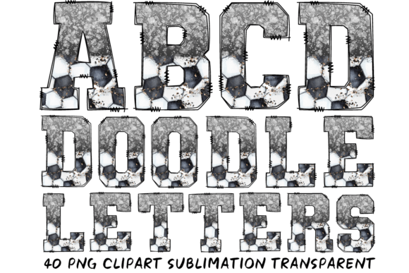 A Designer’s Take on the Silver Glitter Soccer Alphabet