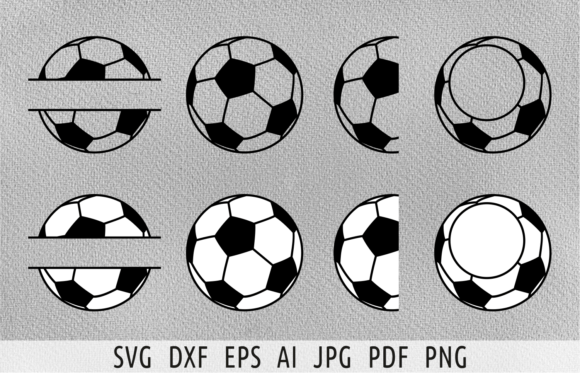A Soccer Split Monogram for Sports Graphics and Crafts
