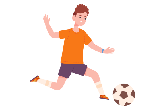 Boy Playing Soccer: Active Sport Kid Design Review