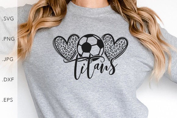 Crafting with the Heart Leopard Soccer Titans Graphic Template