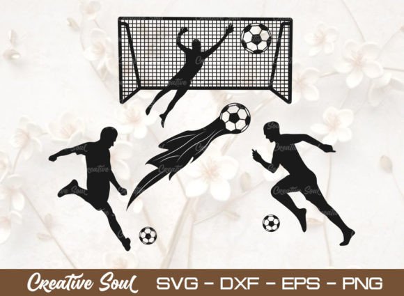 Soccer Ball Player SVG Cut File: Graphics & Illustrations