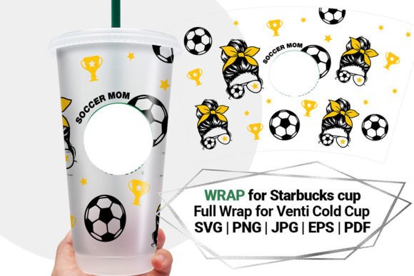 Soccer Mom Wrap for Starbucks 24 Oz Cup: Crafts & Graphics