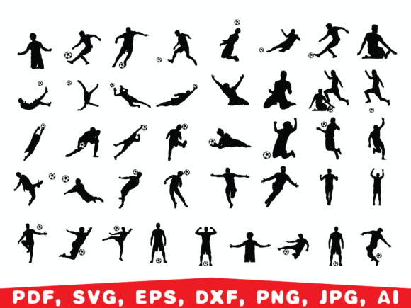 Soccer Player Silhouette Graphics & Illustrations Review