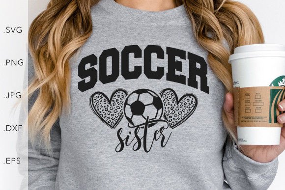 Soccer Sister Heart Leopard: A Bold Graphic for Crafters