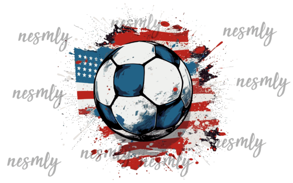 Soccer Watercolor Graphics: A Bold Handmade Illustration
