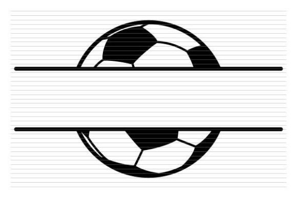 Splitted Soccer Ball Graphics for Modern Illustrations